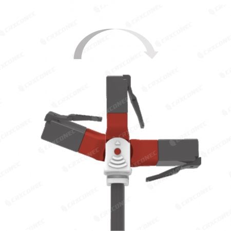 180 degree rotatable patch cord